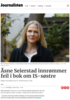Åsne Seierstad innrømmer feil i bok om IS-søstre
