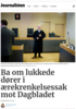 Ba om lukkede dører i ærekrenkelsessak mot Dagbladet