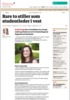 Bare to stiller som studentleder i vest
