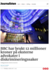 BBC har brukt 12 millioner kroner på eksterne advokater i diskrimineringssaker