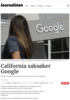 California saksøker Google