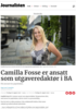 Camilla Fosse er ansatt som utgaveredaktør i BA