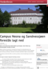 Campus Nesna og Sandnessjøen foreslås lagt ned