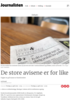 De store avisene er for like
