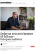 Deler ut 100.000 kroner til frilans-fotojournalister