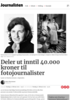 Deler ut inntil 40.000 kroner til fotojournalister