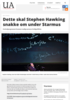 Dette skal Stephen Hawking snakke om under Starmus