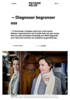 - Diagnoser begrenser oss