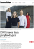 DN hyrer inn psykologer