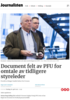Document felt av PFU for omtale av tidligere styreleder