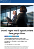 Du må regne med å bytte karriere flere ganger i livet