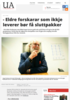 - Eldre forskarar som ikkje leverer bør få sluttpakker
