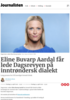 Eline Buvarp Aardal får lede Dagsrevyen på inntrøndersk dialekt