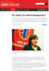 En rektor for administrasjonen?