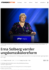 Erna Solberg varsler ungdomsskolereform