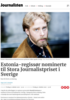 Estonia-regissør nominerte til Stora Journalistpriset i Sverige
