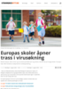 Europas skoler åpner trass i virusøkning