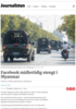 Facebook midlertidig stengt i Myanmar
