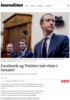 Facebook og Twitter må vitne i Senatet