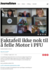 Faktafeil ikke nok til å felle Motor i PFU
