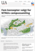 Fem konsepter valgt for NTNUs campussamling