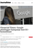 Financial Times: Google planlegger kampanje mot EU-kommissær