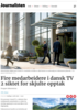 Fire medarbeidere i dansk TV 2 siktet for skjulte opptak