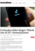 Forbrukerrådet klager Tiktok inn til EU-kommisjonen