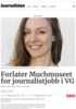 Forlater Muchmuseet for journalistjobb i VG