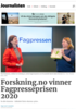 Forskning.no vinner Fagpresseprisen 2020