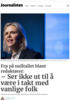 Frp på nulltallet blant redaktører: - Ser ikke ut til å være i takt med vanlige folk