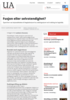 Fusjon eller selvstendighet?