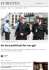 Gir bort politihatt før han går