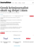 Gresk krimjournalist skutt og drept i Aten