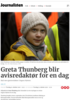 Greta Thunberg blir avisredaktør for en dag