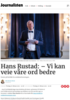 Hans Rustad: - Vi kan veie våre ord bedre
