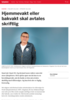 Hjemmevakt eller bakvakt skal avtales skriftlig