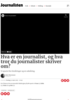 Hva er en journalist, og hva tror du journalister skriver om?