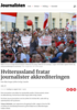 Hviterussland fratar journalister akkrediteringen