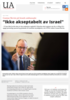 Ikke akseptabelt av Israel"