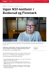Ingen NSF-kontorer i Buskerud og Finnmark