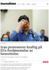 Iran protesterer kraftig på EUs fordømmelse av henrettelse