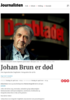 Johan Brun er død