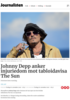 Johnny Depp anker injuriedom mot tabloidavisa The Sun