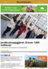 Jordbruksoppgjøret: Krever 1450 millioner