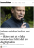 Josimar-redaktør hardt ut mot PFU: - Ikke rart at «fake news» har blitt del av dagligtalen