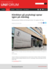Klinikken på psykologi opnar igjen på måndag