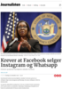 Krever at Facebook selger Instagram og Whatsapp