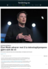 Kunstig intelligens: Elon Musk advarer mot å la teknologikjempene gjøre som de vil