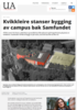 Kvikkleire stanser bygging av campus bak Samfundet